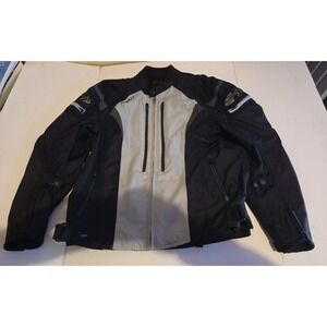 Joe Rocket Mesh Motorcycle Jacket Removable Back Pad Black & Silver XL NO PADS